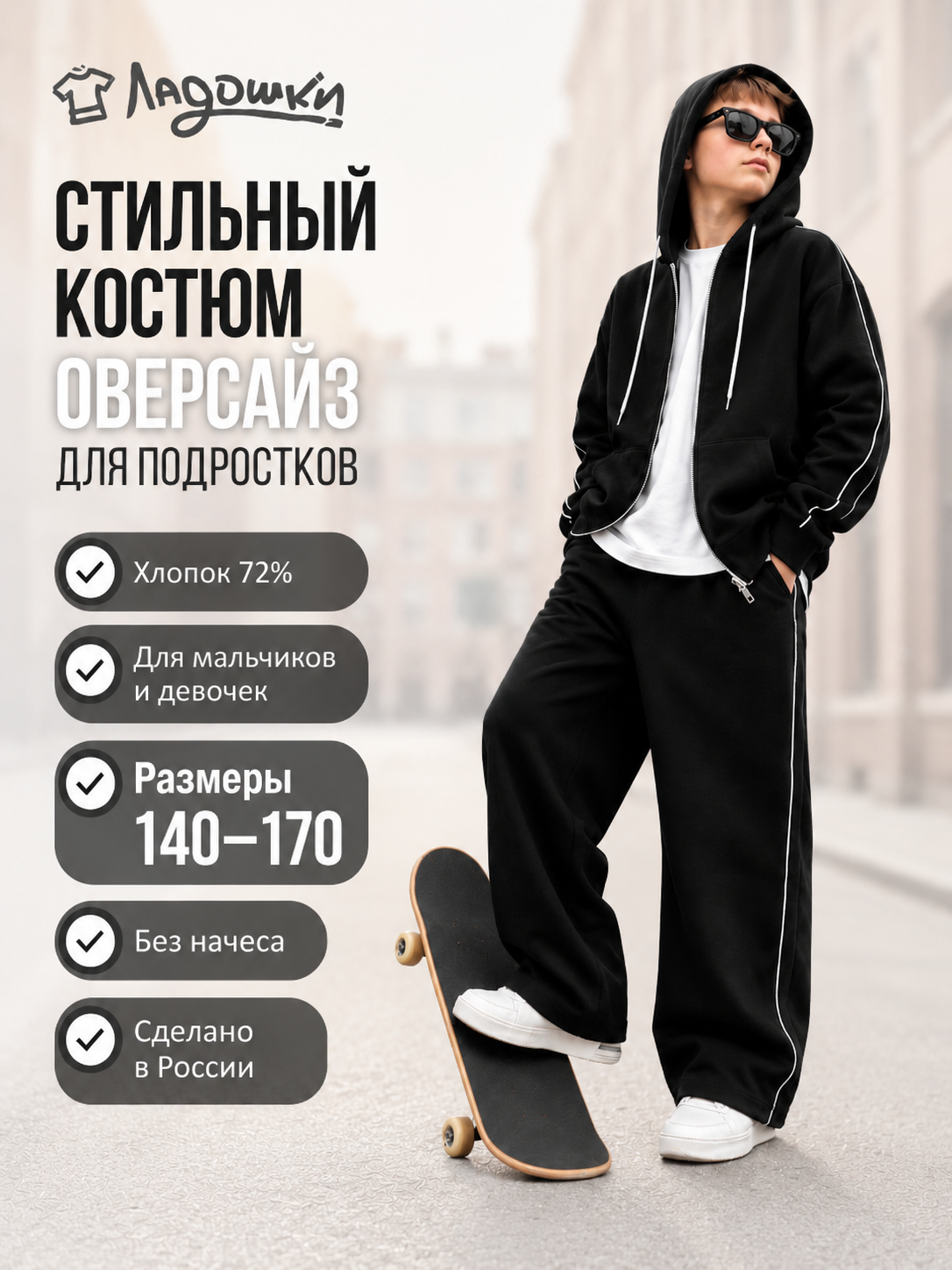 Костюм ЛАДОШКИ Костюм Олимпия черный - фото 2