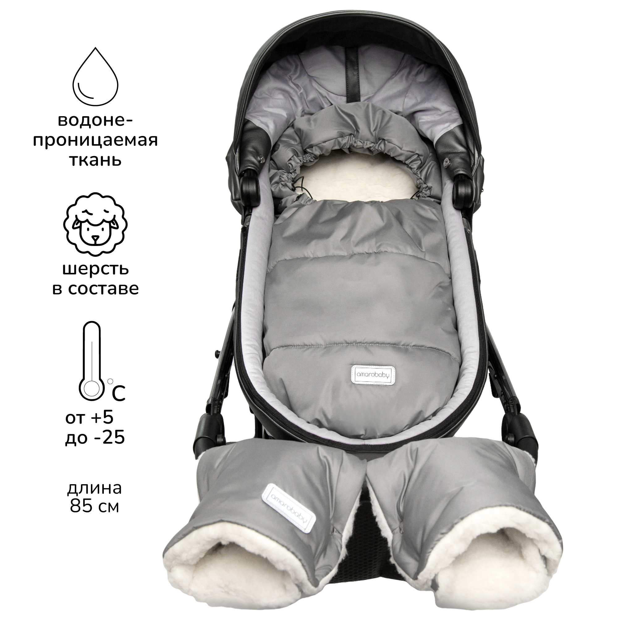 Конверт в коляску Amarobaby Snowy Baby - фото 1