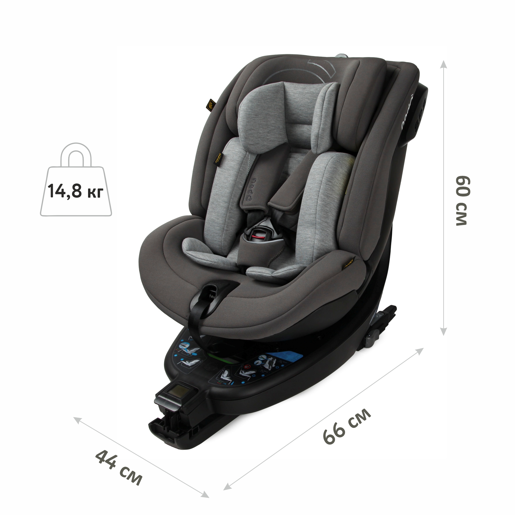 Автокресло nado Coconut ash Isofix 0+/1/2 (0-25 кг) - фото 9