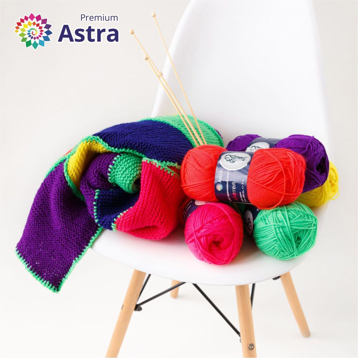 Пряжа Astra Premium Галатея акриловая 100 г 250 м 22 темно-коричневый 3 мотка - фото 14
