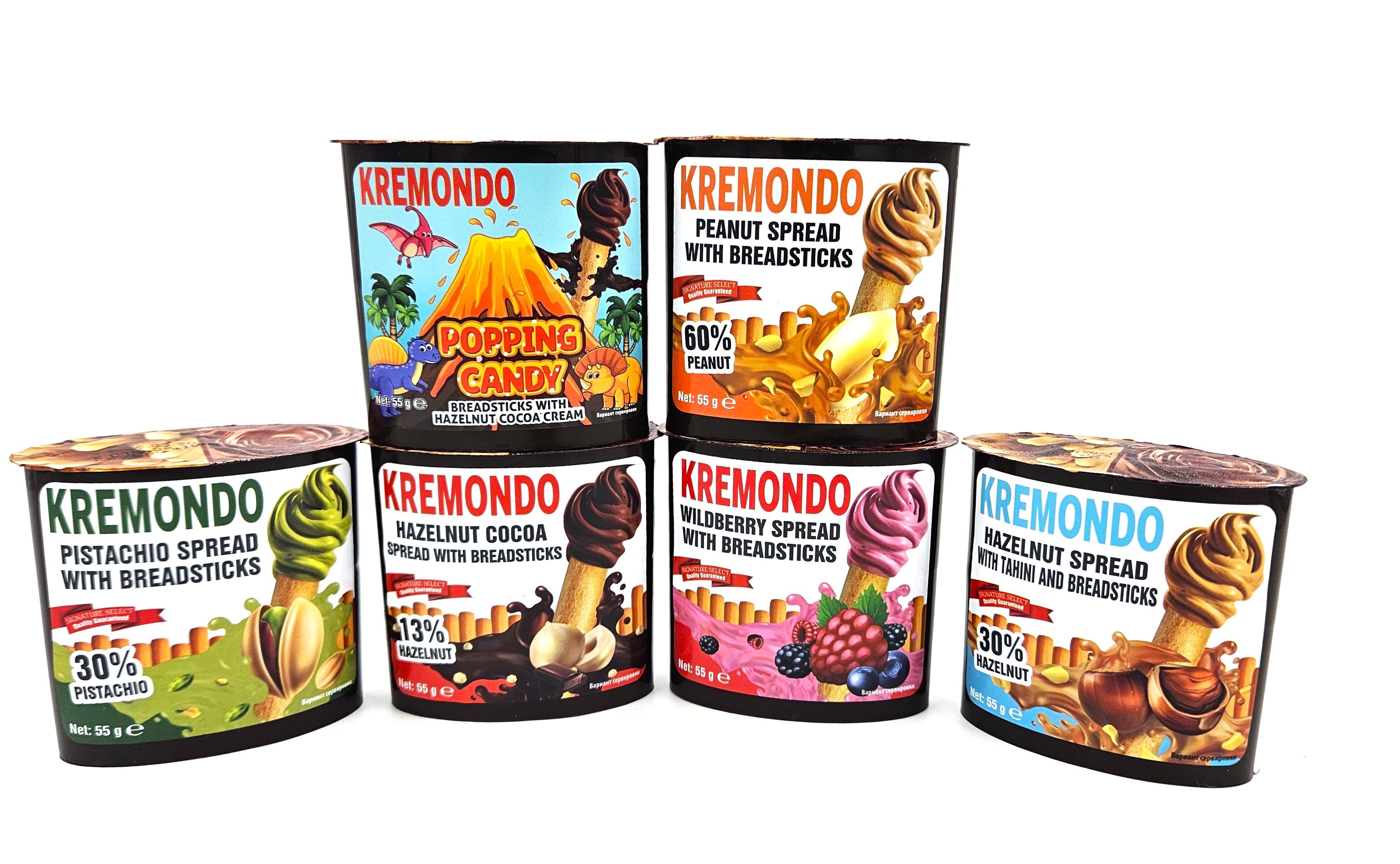 Набор KREMONDO из пасты арахисовой и хлебных палочек 55 грамм - фото 2