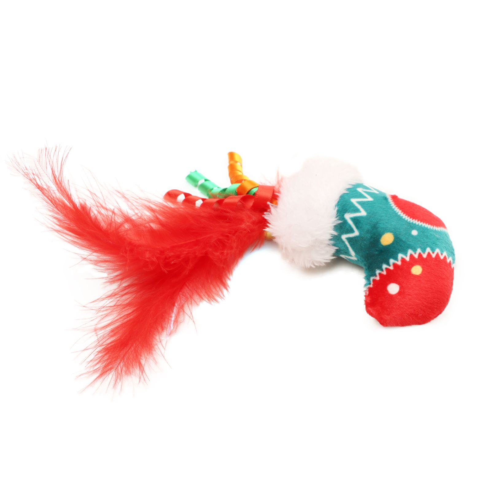 Игрушка для кошек GiGwi X-mas Tales Праздничный сапожок мягкая 9*15см - фото 2