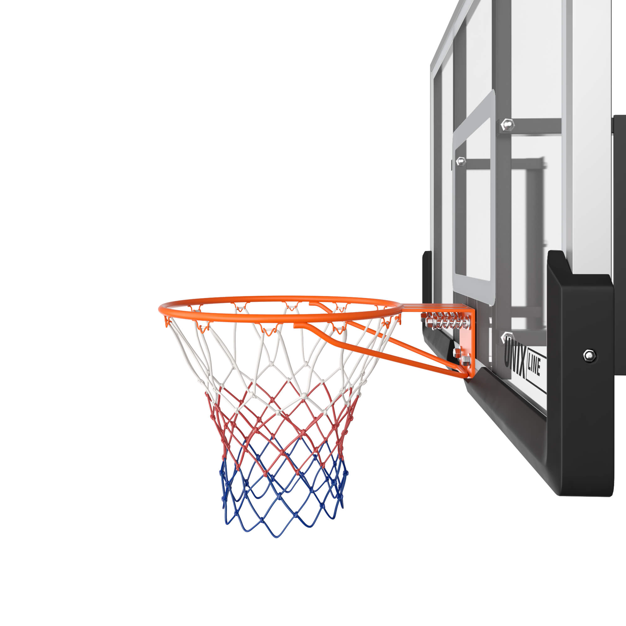 Баскетбольный щит UNIX line из поликарбоната в стальной раме B-Backboard Square диаметр кольца R45 - фото 14