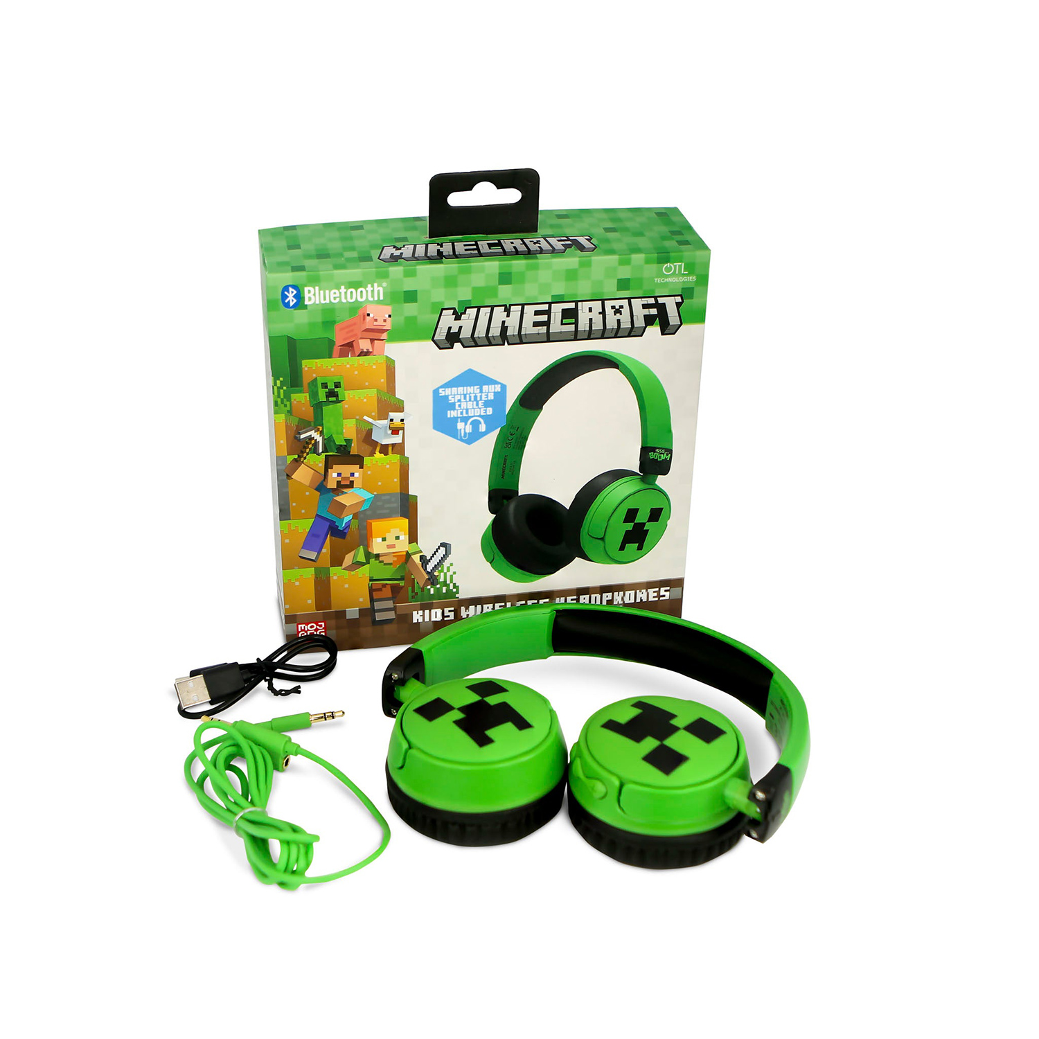 Наушники беспроводные OTL Technologies детские Minecraft Creeper - фото 10