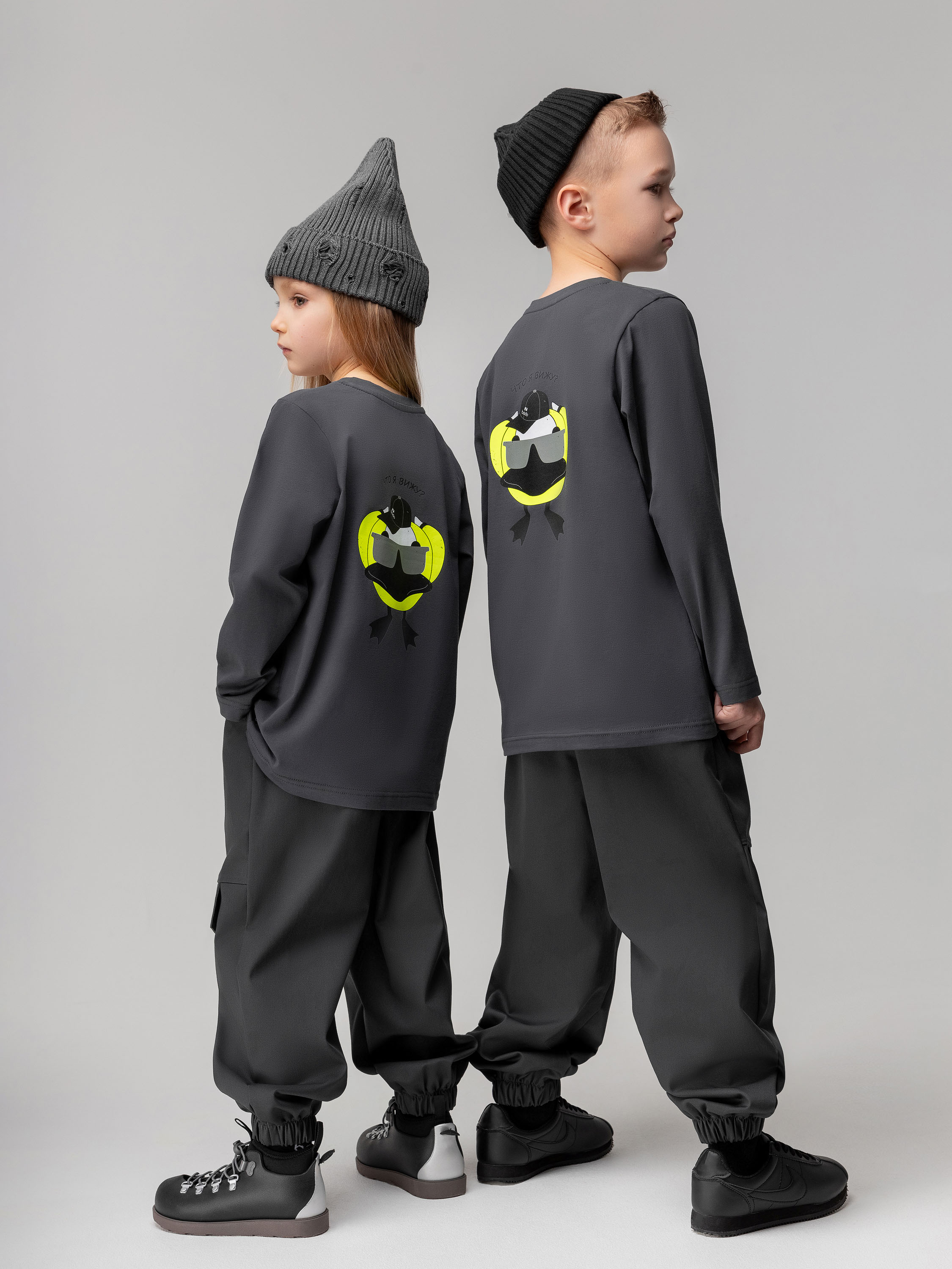 Лонгслив Bodo 7-289MU_темно-серый (салатовый) - фото 2