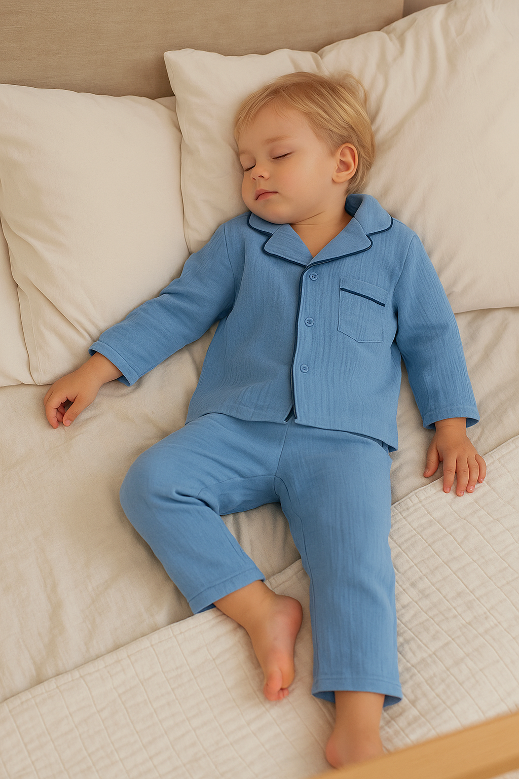 Пижама КВАРК лук пижама-муслин-беж - фото 8