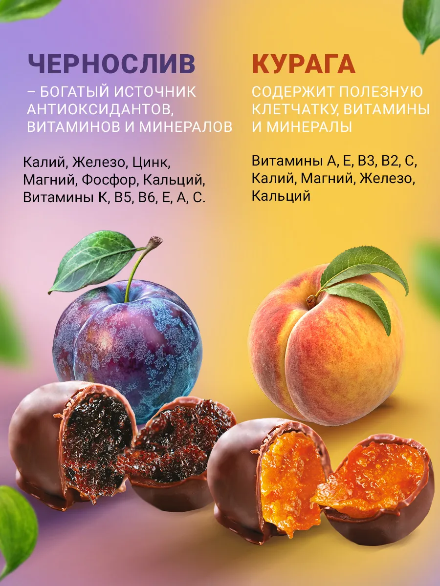 Конфеты шоколадные без сахара Кремлина Ассорти сухофрукты 1 кг - фото 3