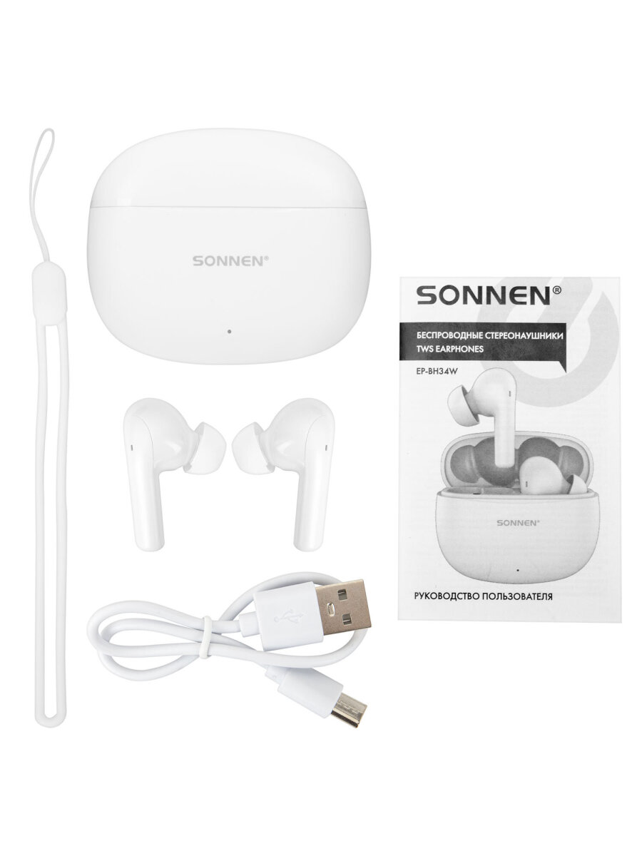 Наушники-вкладыши Sonnen с микрофоном и шумоподавлением - фото 20