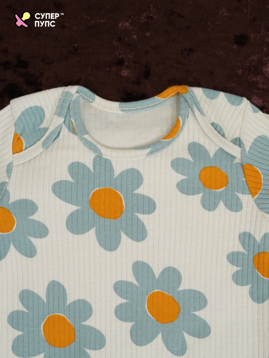 Боди 3 шт Супер Пупс нбр/3пр/бд/коррук/2026/ромашки - фото 14