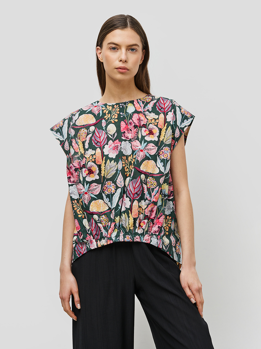 Блузка Baon B1923024/DARK CLOVER PRINTED - фото 2