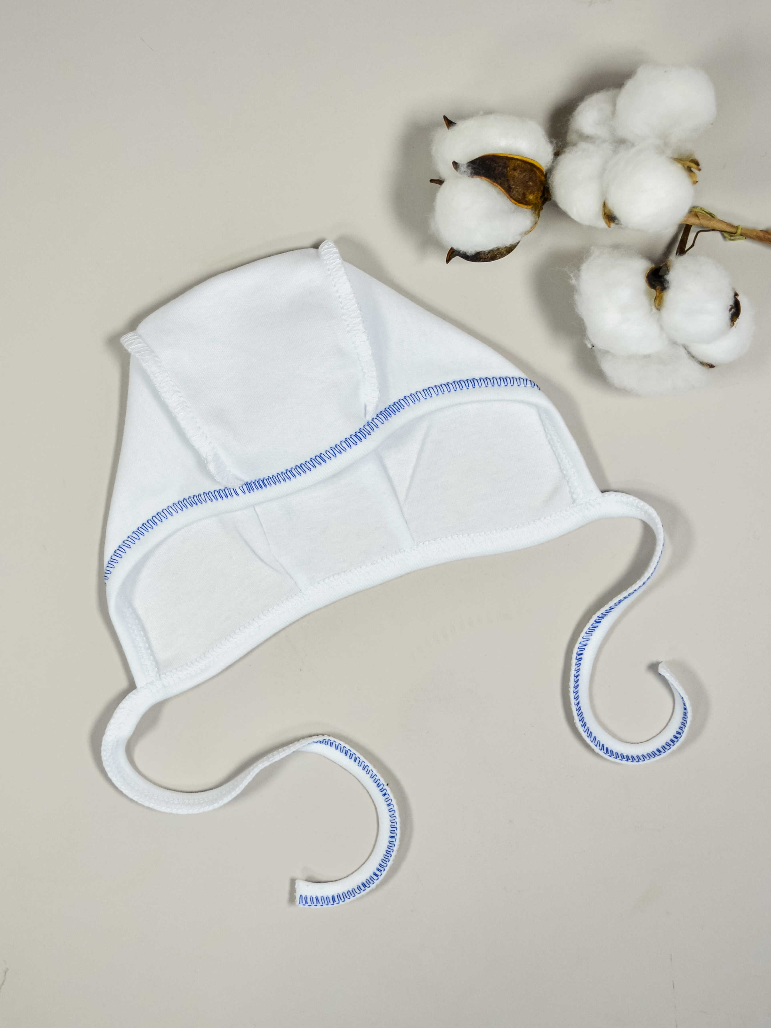 Кокон и чепчик Шустрая пчелка Кт21-61502/Васильковый - фото 3