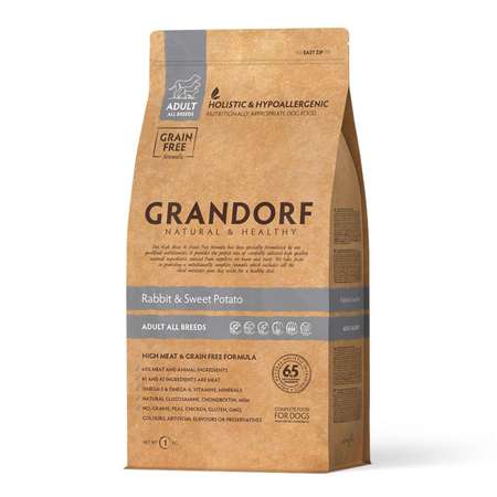 Корм для собак Grandorf кролик с бататом 1кг