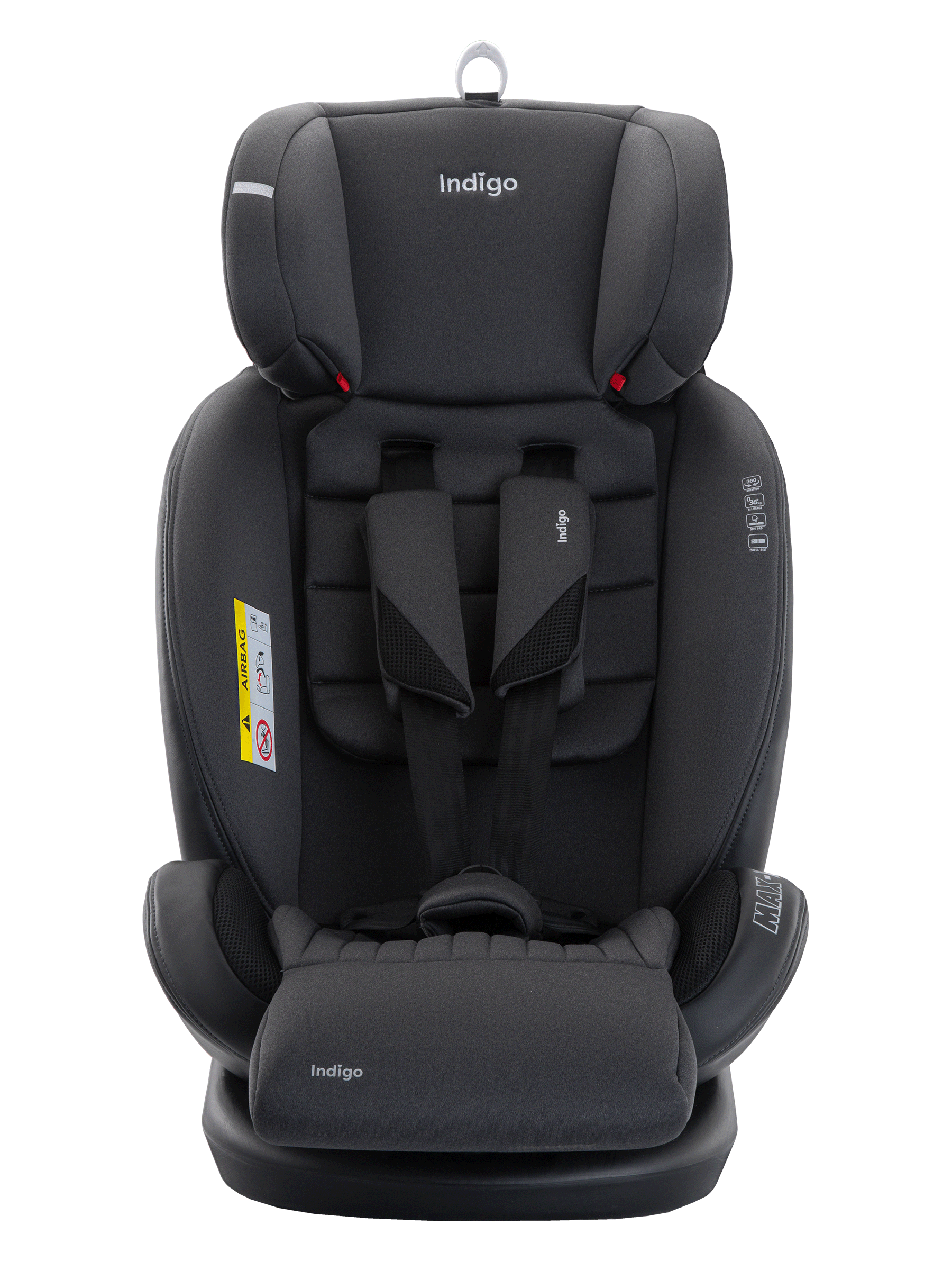 Автокресло Indigo MAX-X графит Isofix 0+/1/2/3 (0-36 кг) серый - фото 21