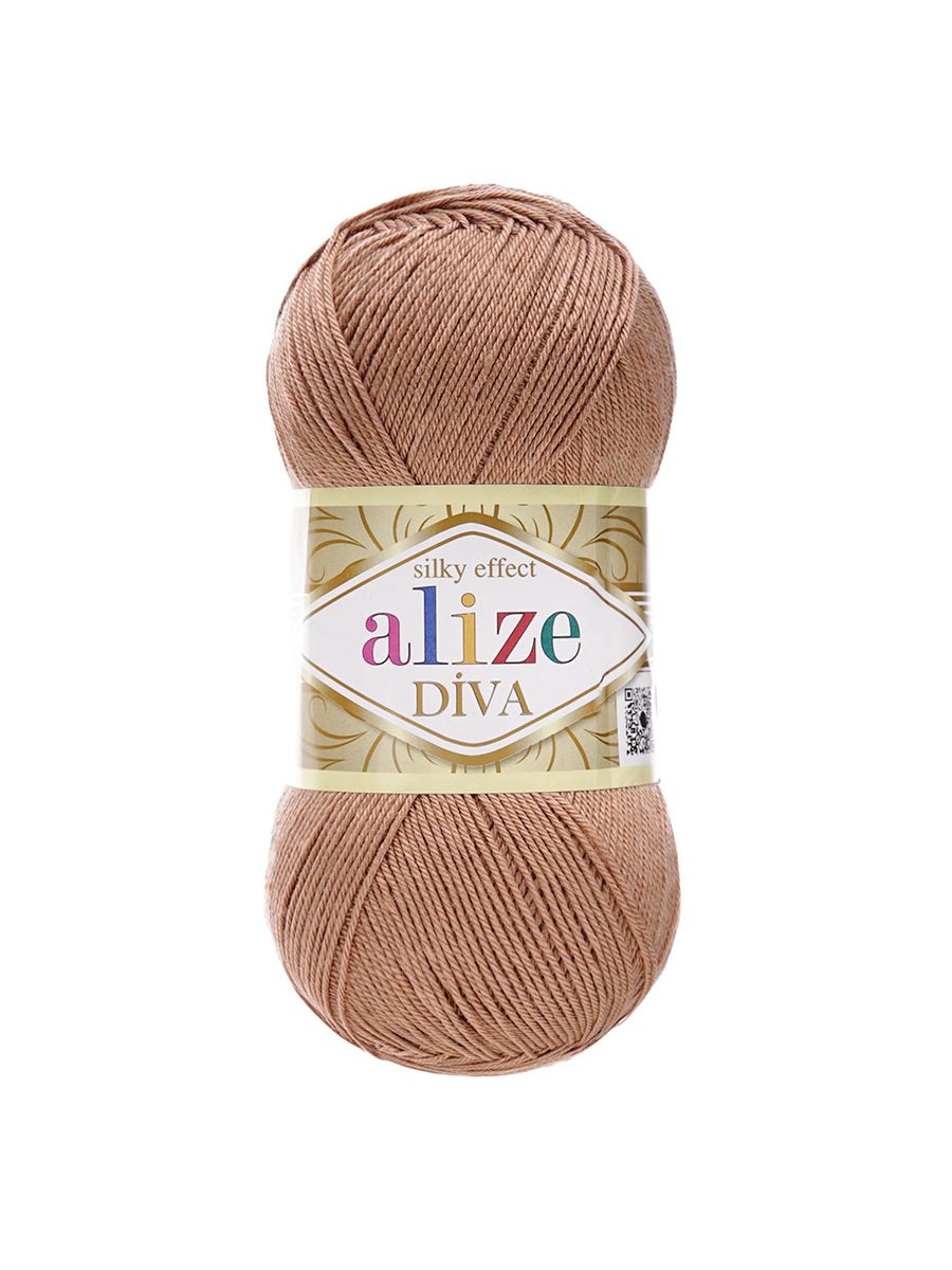 Пряжа Alize для вязания универсальная Diva микрофибра 100г 350м 5 шт красно-коричневый - фото 4