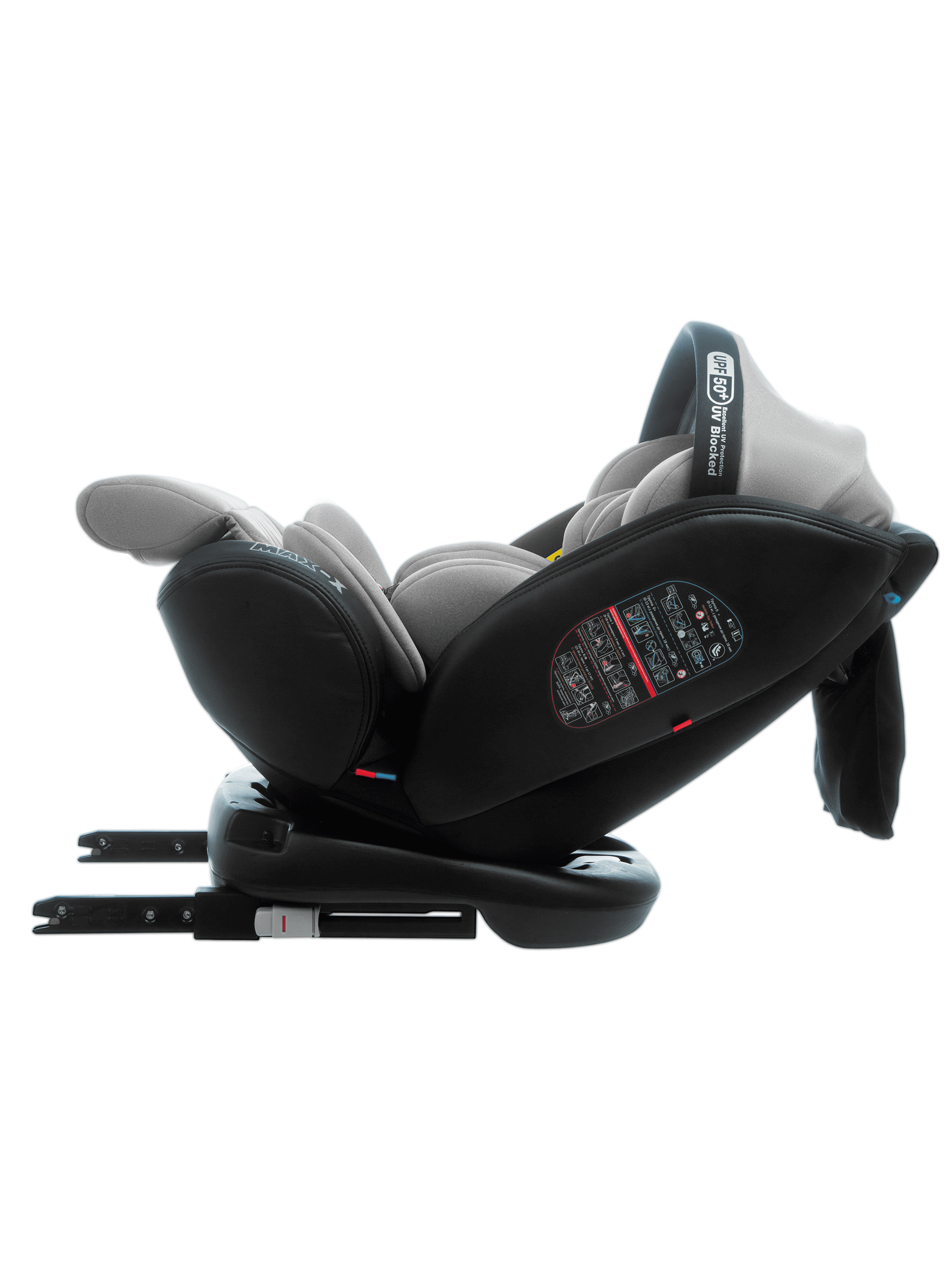 Автокресло Indigo MAX-X серый Isofix 0+/1/2/3 (0-36 кг) серый - фото 15