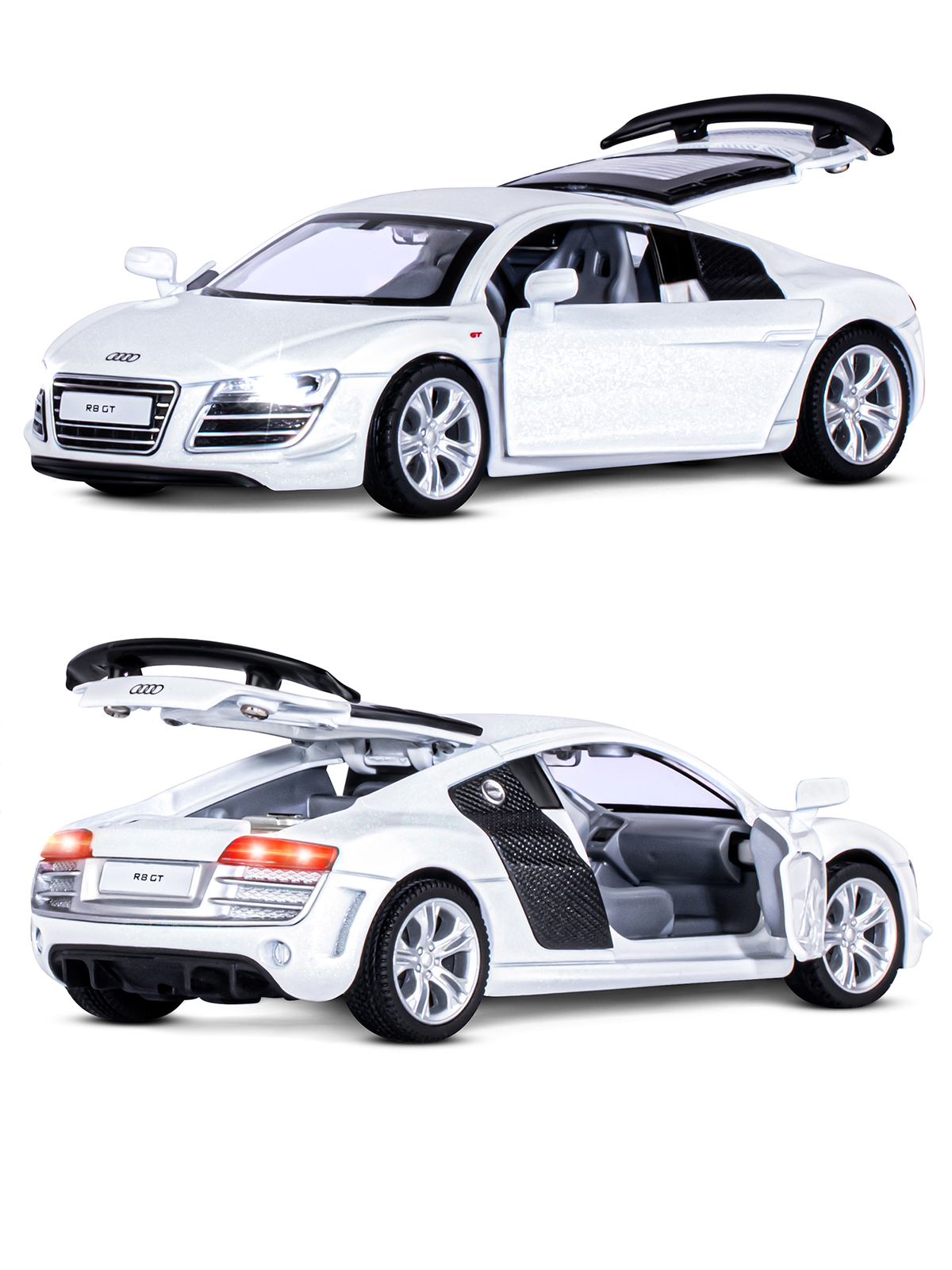 Автомобиль АВТОпанорама Audi R8 GT 1:32 JB1251310 - фото 8