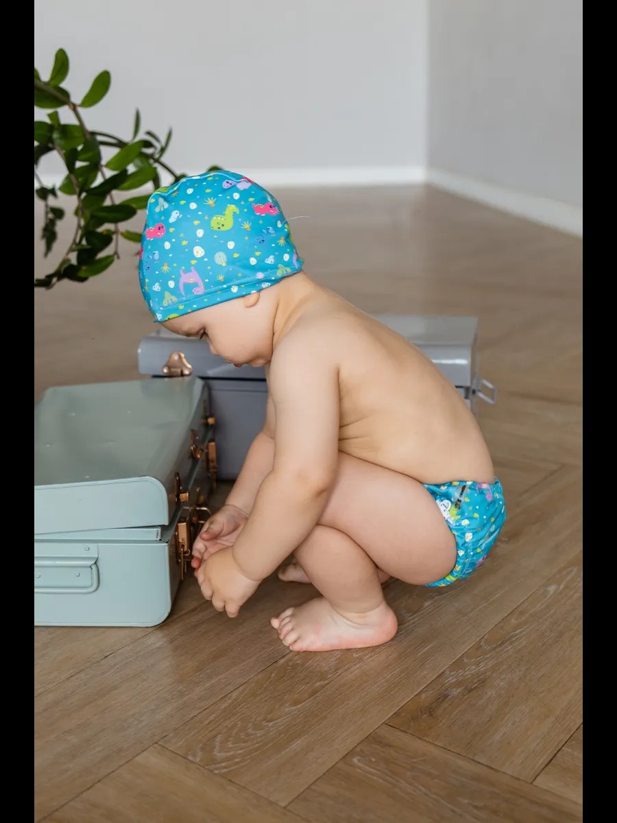 Шапочка для плавания Мамин Я Динозаврики размер 0-3 года - фото 2