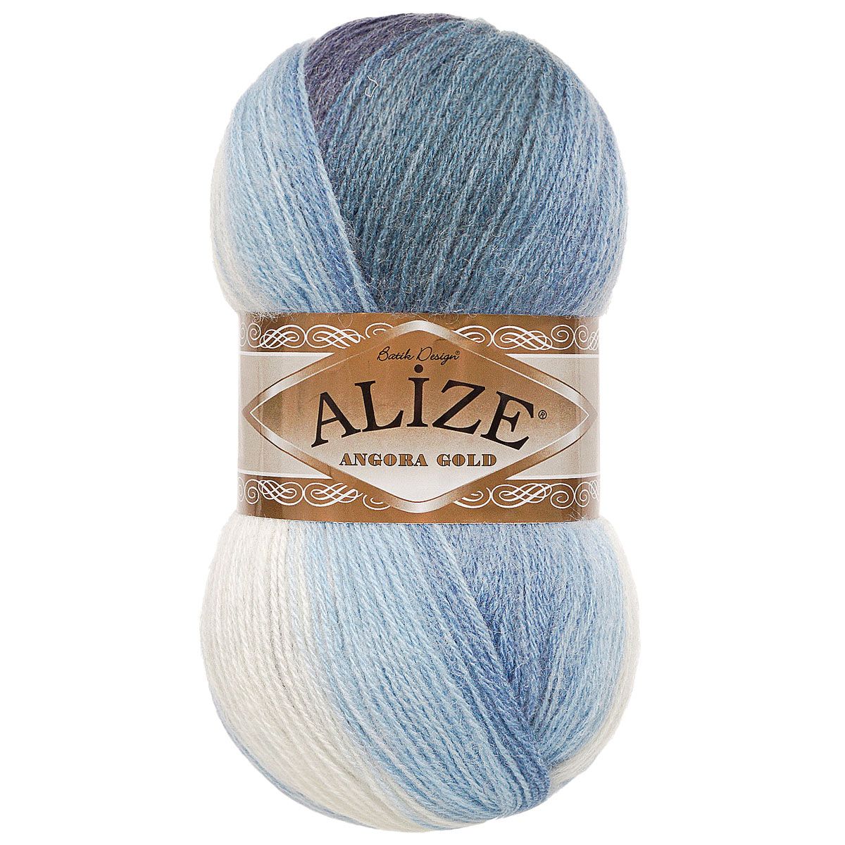 Пряжа Alize для вязания зимних вещей Angora Gold Batik 100 гр 550 м 5 мотков 1899 секционный - фото 6
