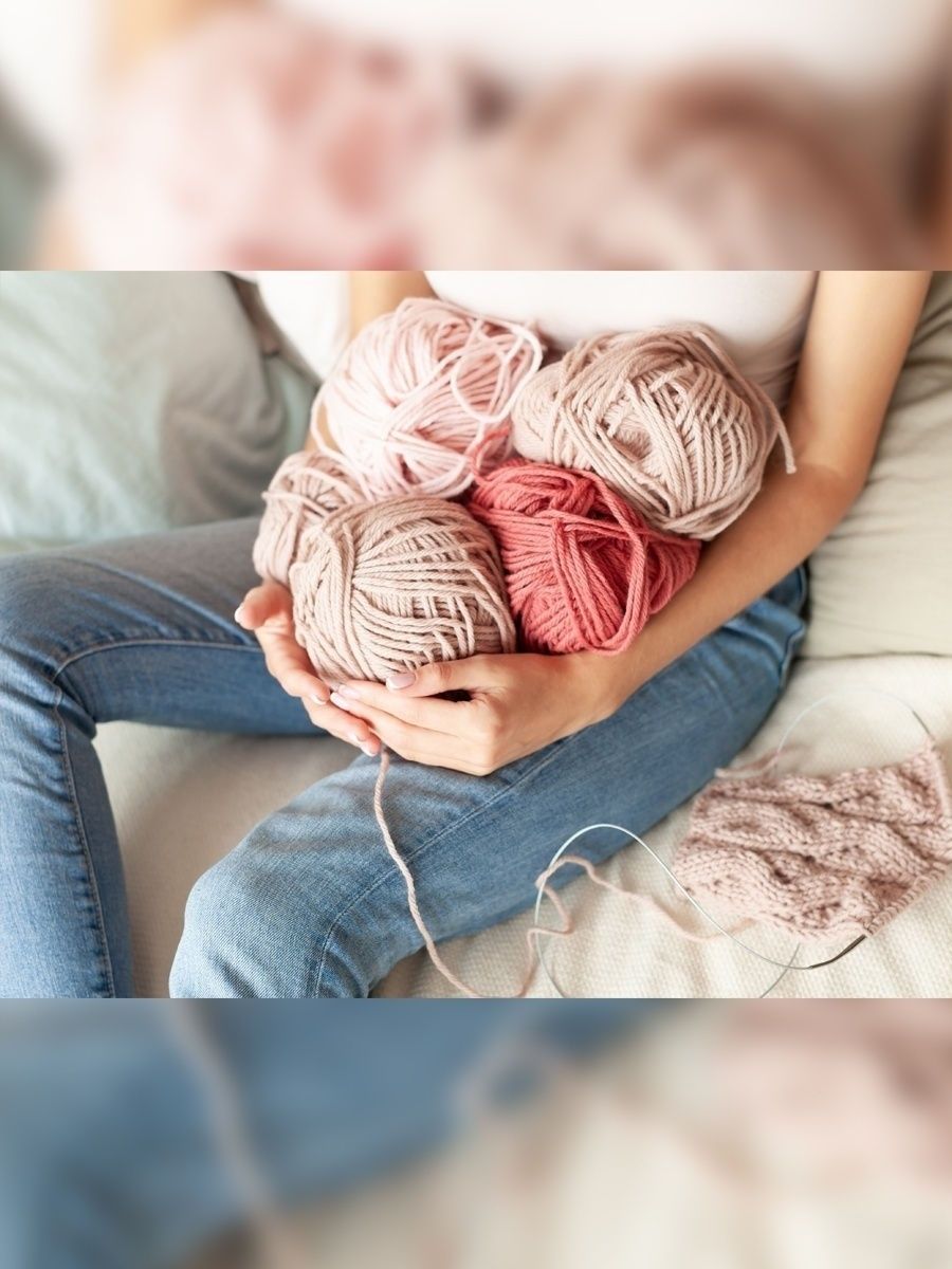 Пряжа Astra Premium Персефона шерстяная 100 г 100 м 12 воздушный голубой 3 мотка - фото 13