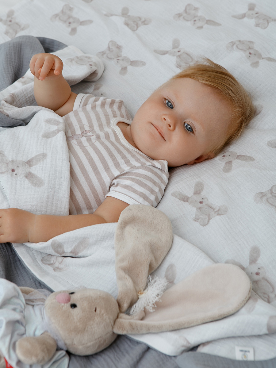 Плед ЛетиПташка Серый 95 x 130 см хлопок - фото 3