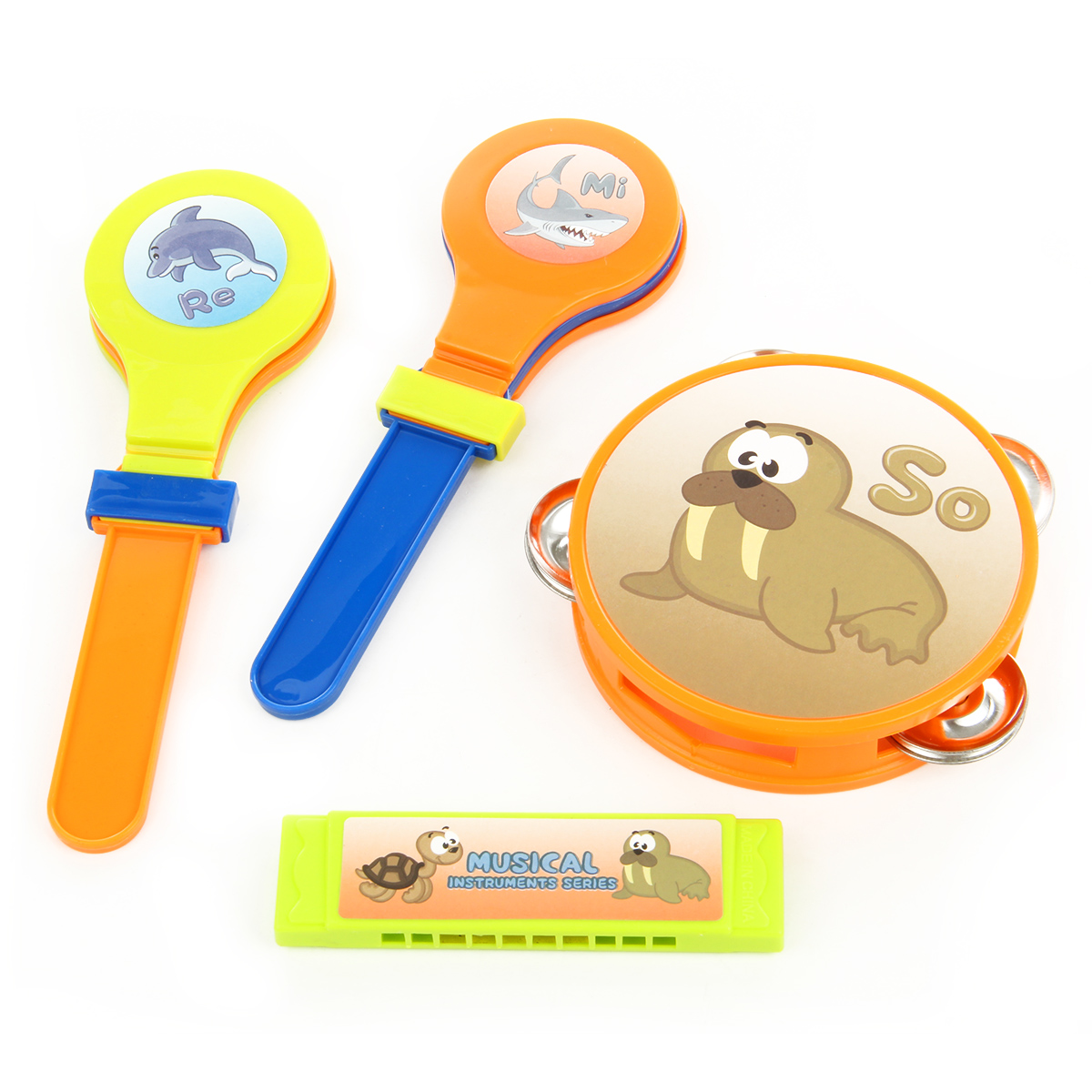 Игрушка музыкальная Veld Co губная гармошка, маракас, бубен - фото 8