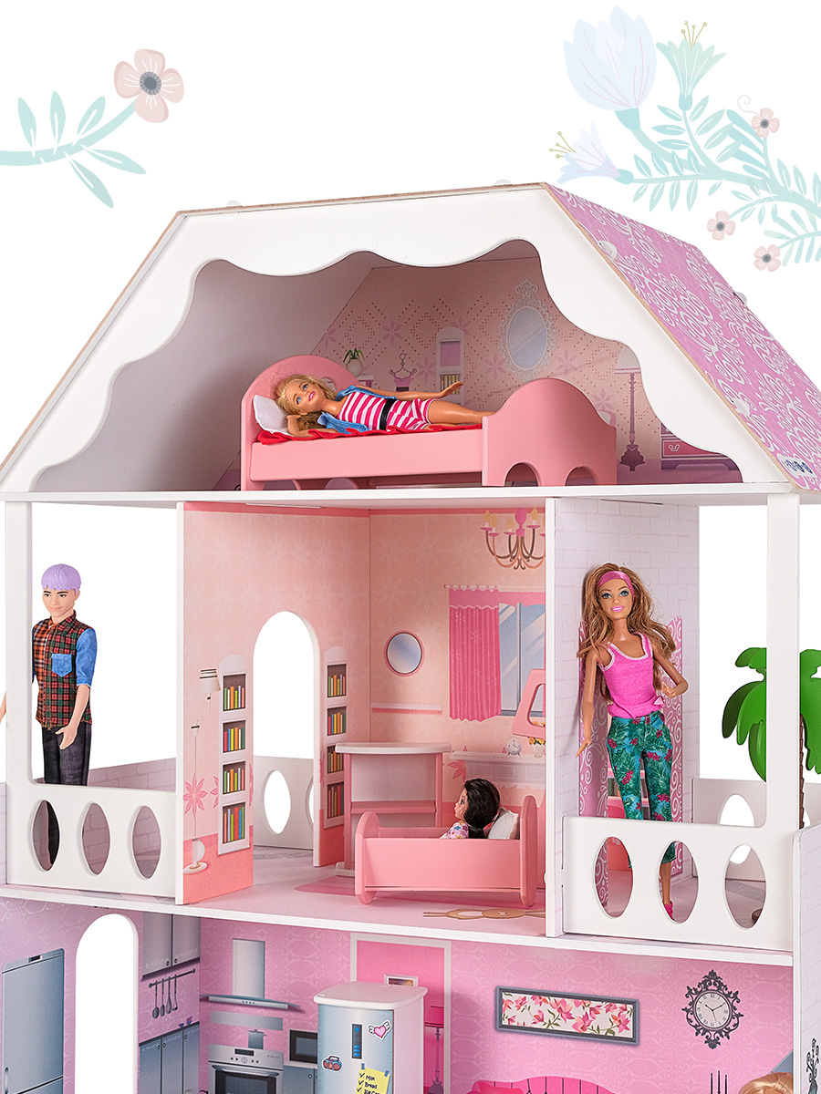 Домик для кукол PAREMO 135 см с мебелью PD318 - фото 13