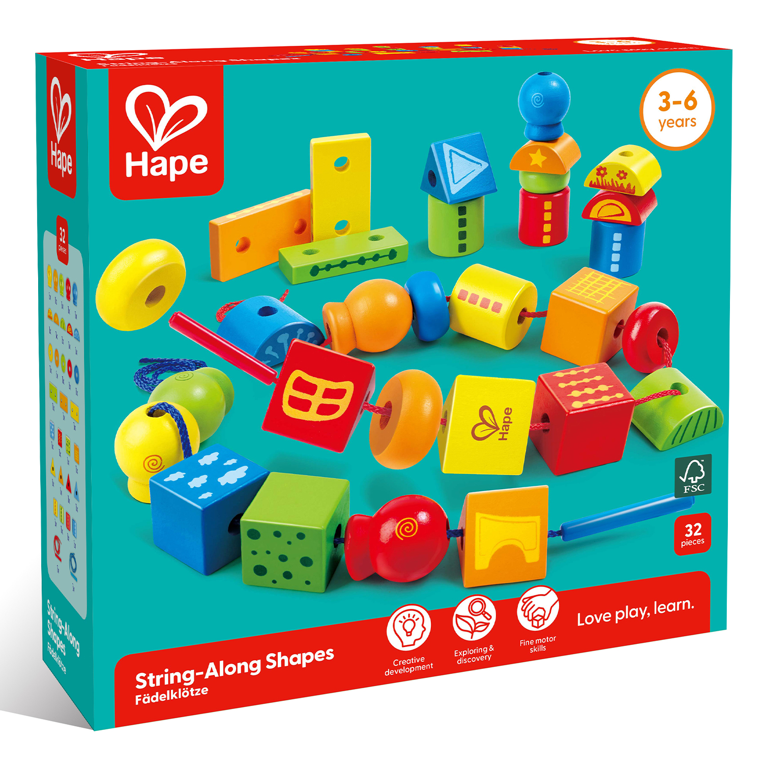 Игрушка Hape шнуровка Бусы шнуровка - фото 10