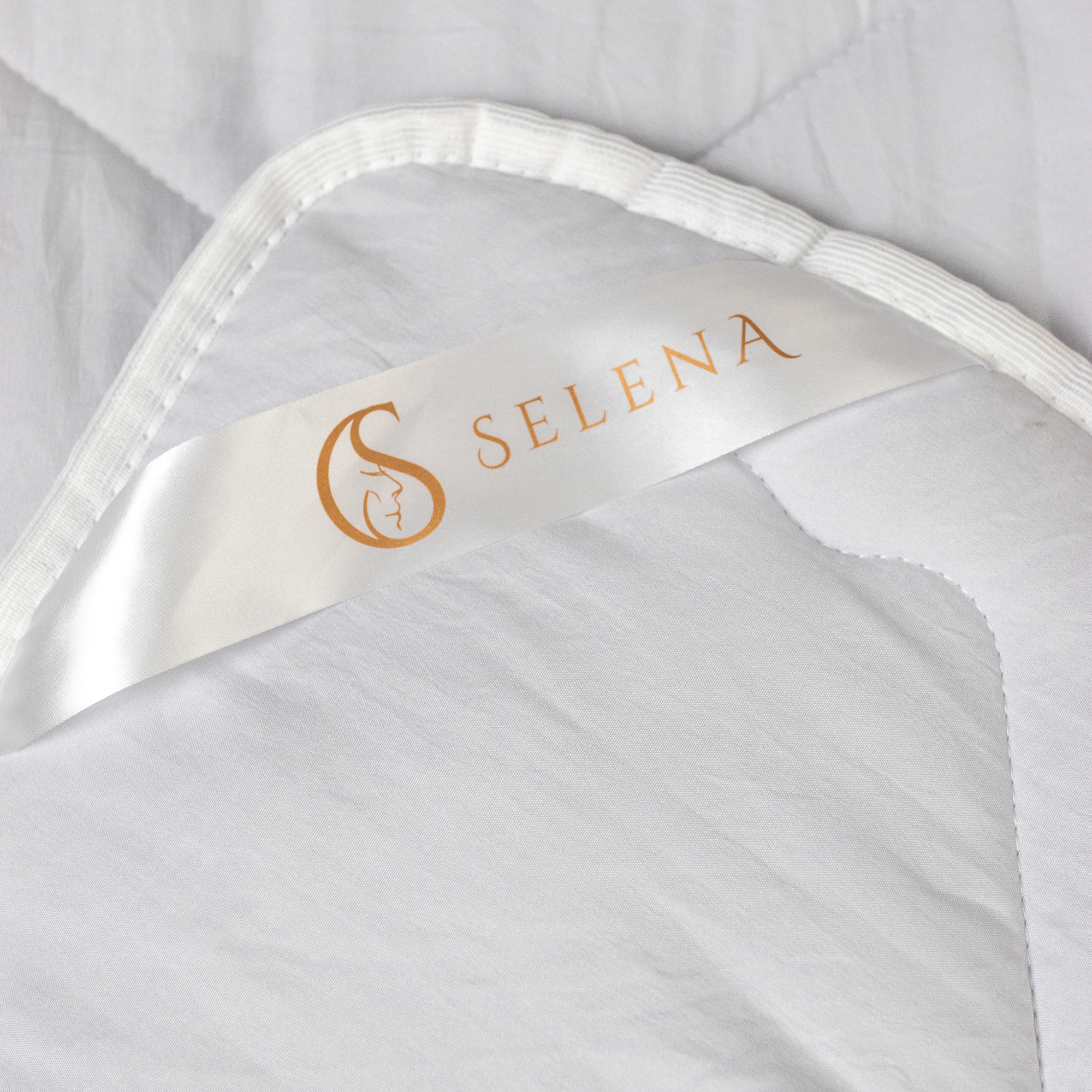 Одеяло SELENA всесезонное Crinkle Line 140х205 см белое - фото 5