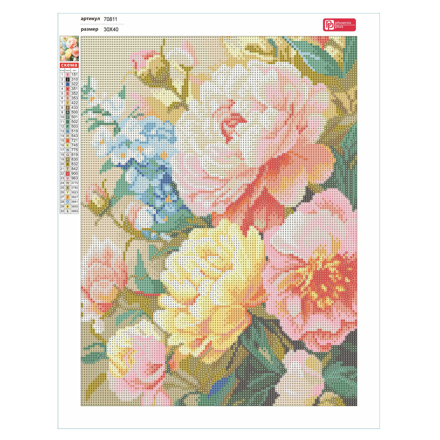 Алмазная мозаика Феникс + - фото 3