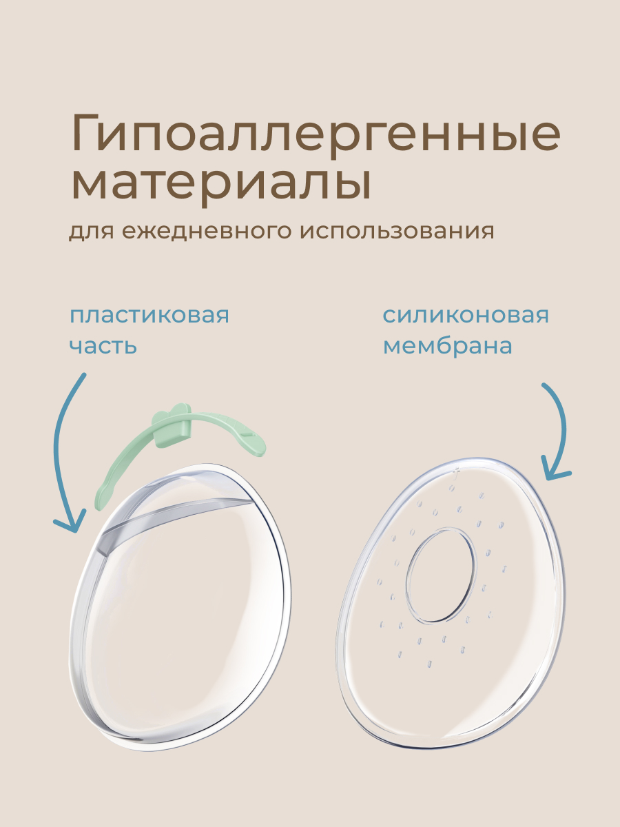 Молокосборник ROXY-KIDS с заглушкой в футляре 2шт цвет зеленый - фото 6