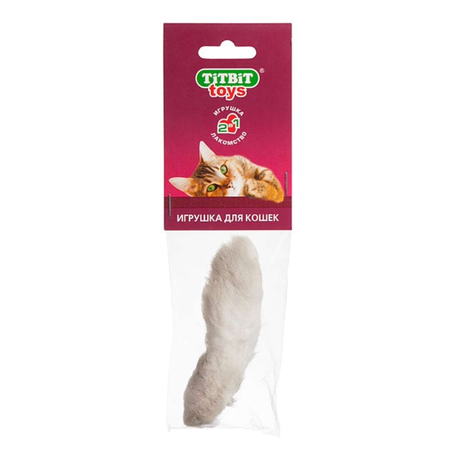 Игрушка для кошек TITBIT Лапка пушистая - фото 1