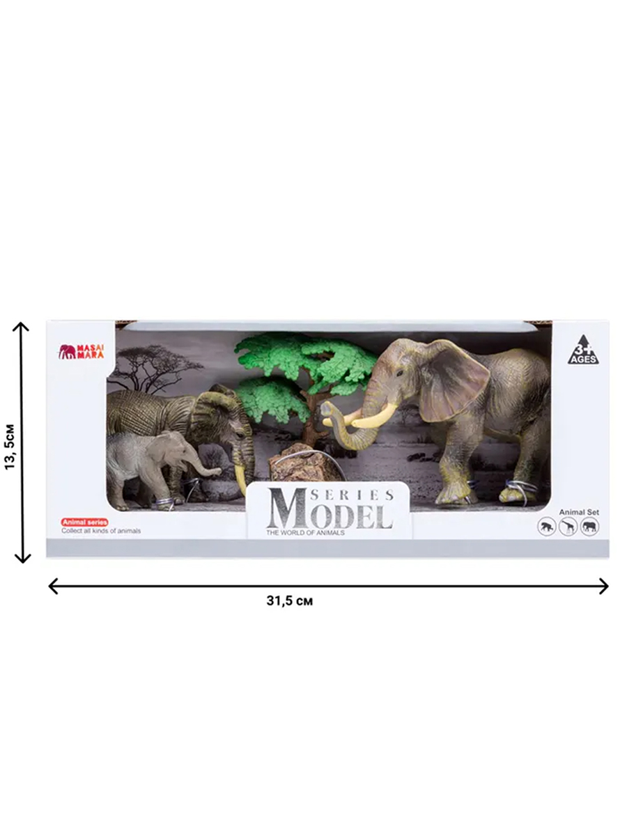 Игровой набор Masai Mara Семья слонов - фото 3
