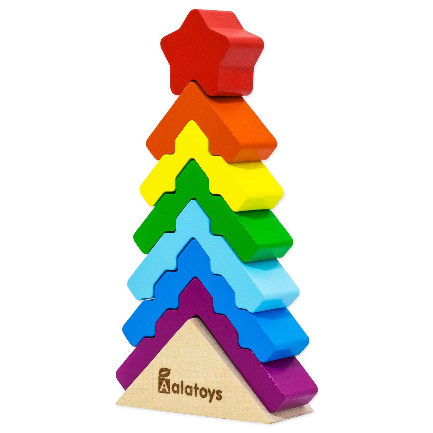 Игрушка Alatoys пирамидка Ёлочка - фото 1