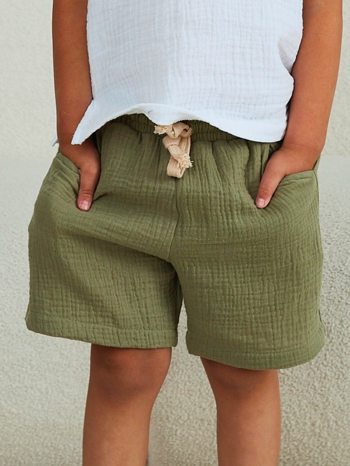 Шорты MOUN Шорты_муслин_хаки - фото 1