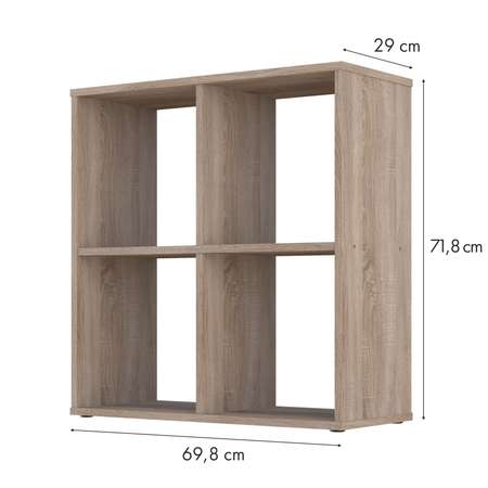 Стеллаж для игрушек и книг Polini Home Smart 4 секции дуб