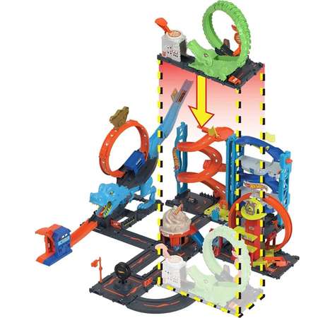 Набор игровой Hot Wheels City Gator Loop Attack HKX39