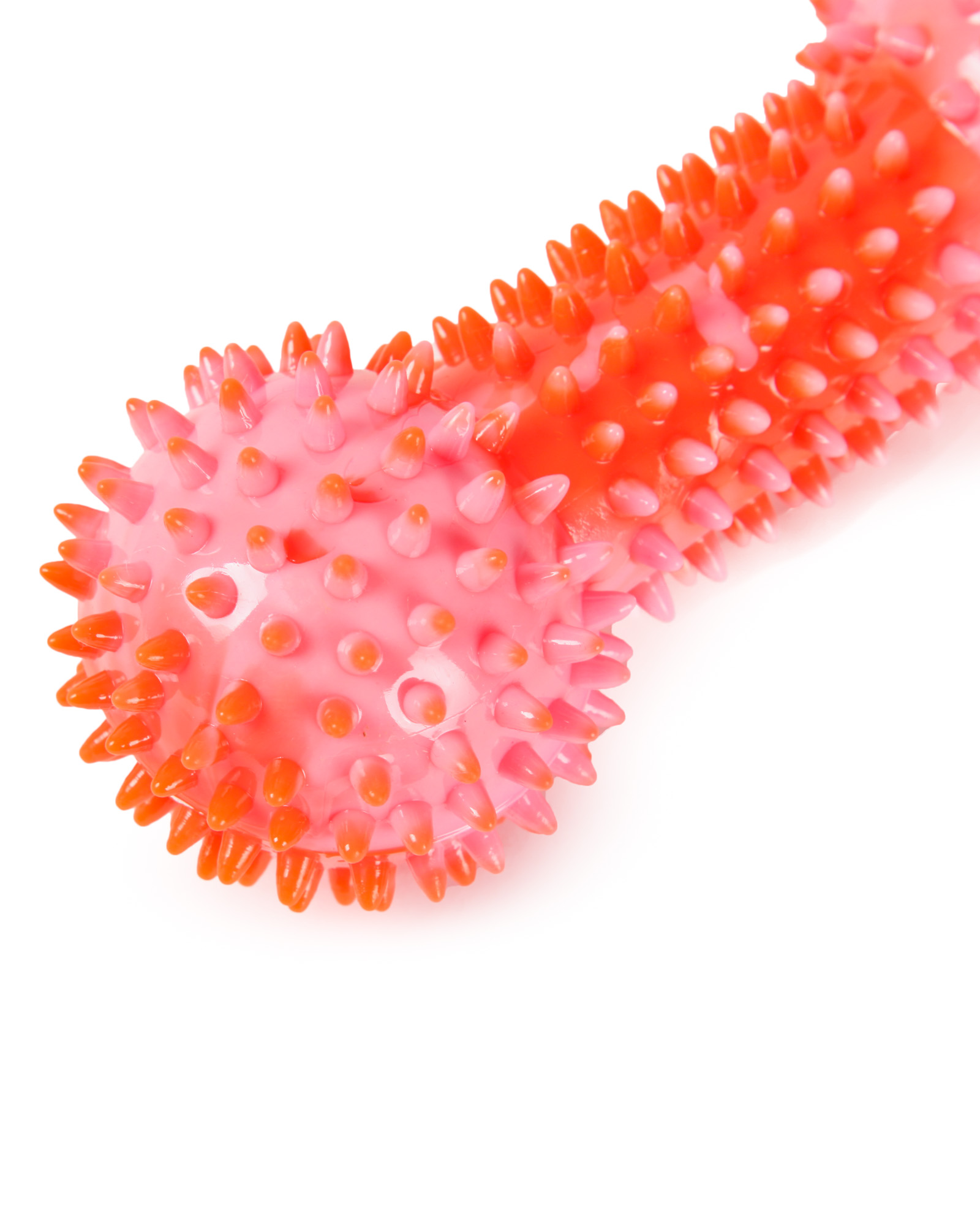 Игрушка для собак Barbaks Массажная кость Кругляш Оранжевая 15.5см - фото 2