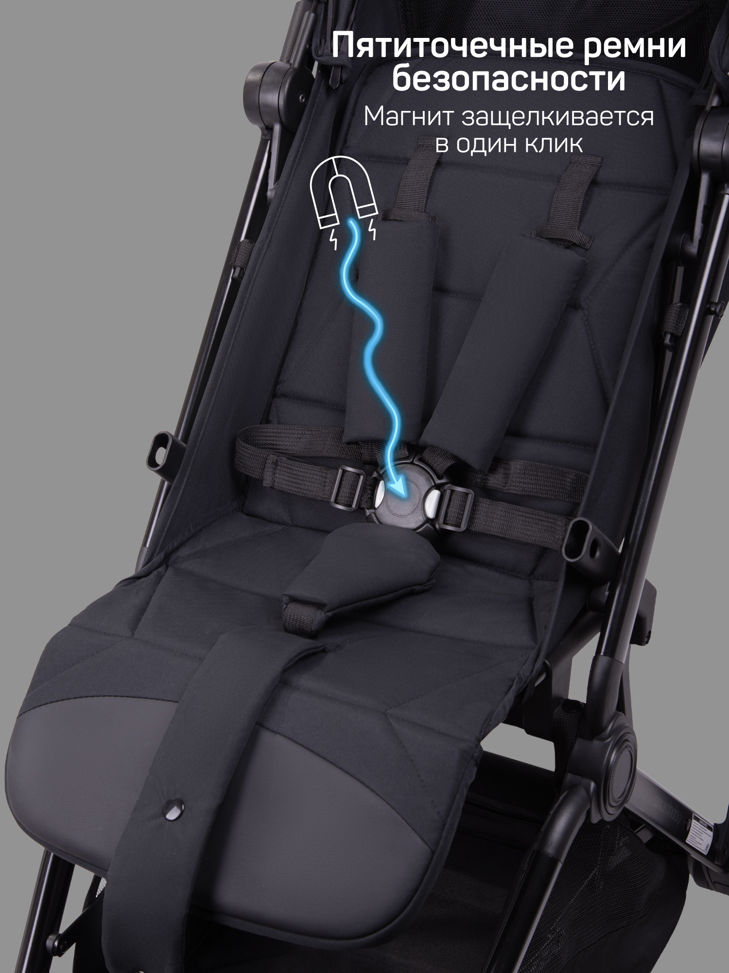 Коляска прогулочная Amarobaby Ride черный - фото 14