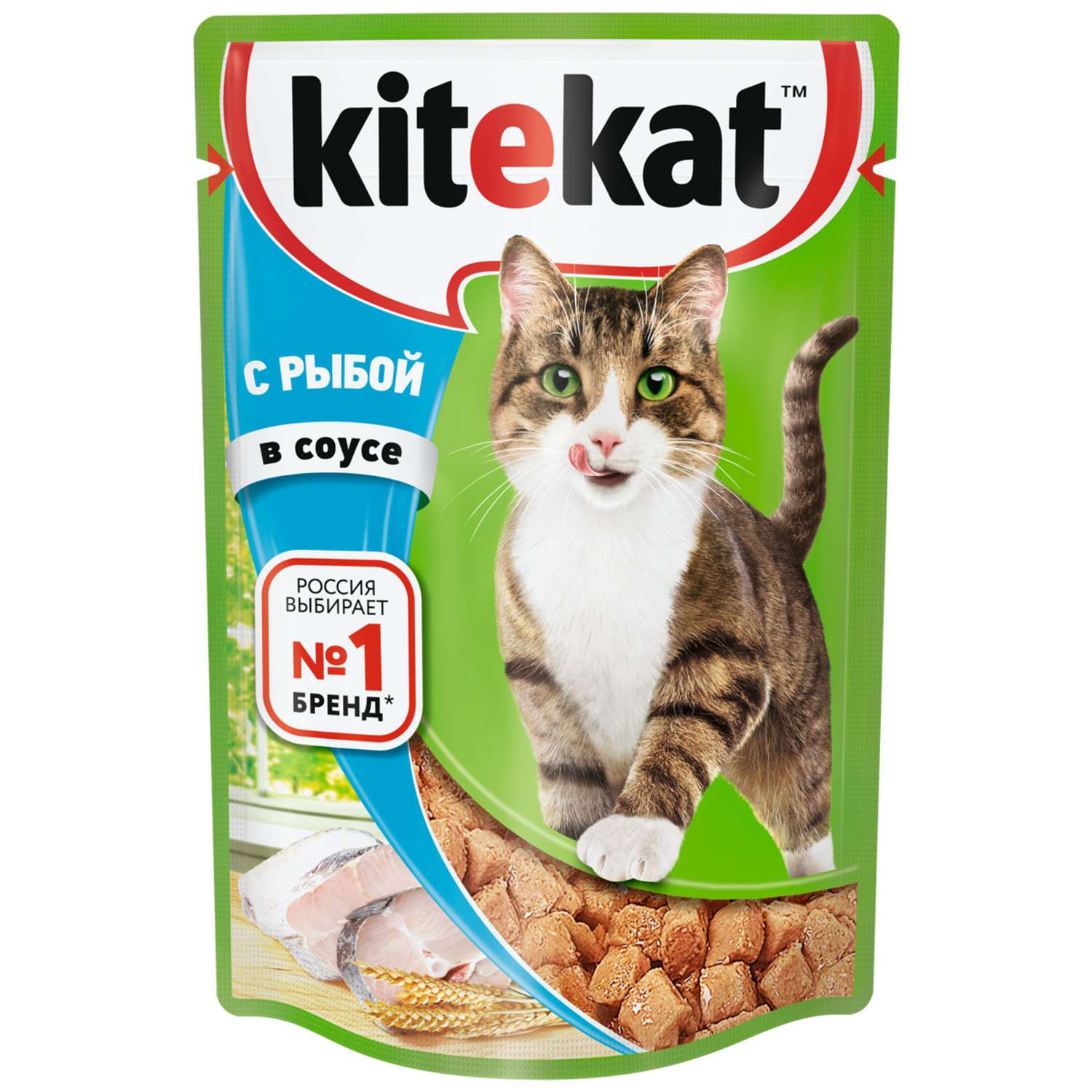 Корм влажный для кошек KiteKat 85г рыба в соусе - фото 1