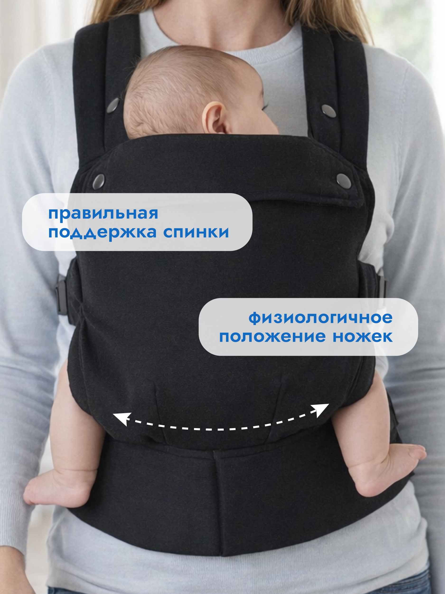 Рюкзак-слинг Puremama эргорюкзак - фото 3