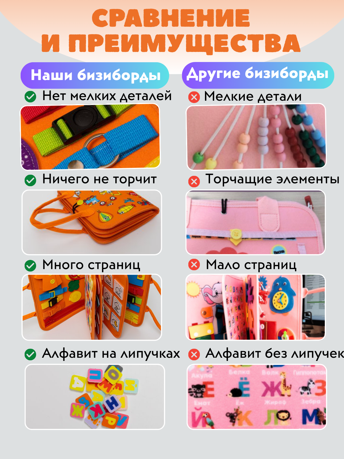 Игрушка DiaDan бизиборд Развивающая книжка бизиборд - фото 10