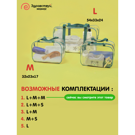 Сумка в роддом Здравствуй мама! 3 шт