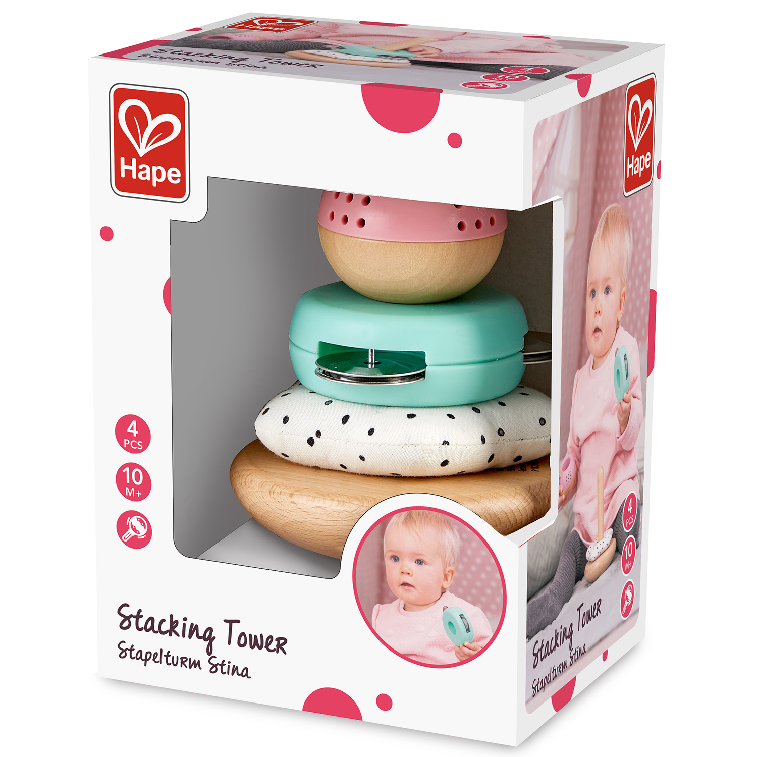 Игрушка Hape пирамидка Пастель - фото 4