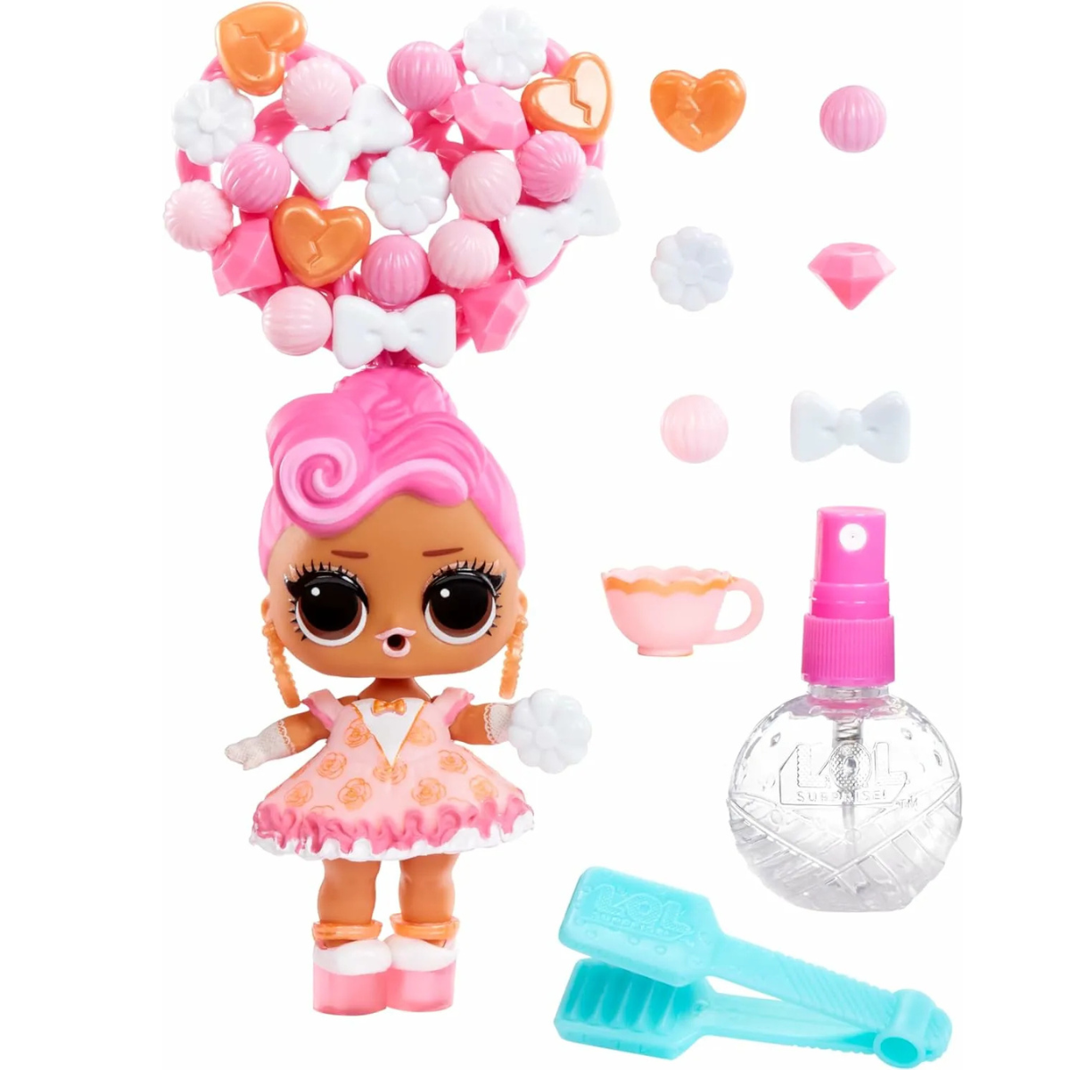 Кукла мини L.O.L. Surprise! Hair Beads высота 8 см 511205 - фото 4