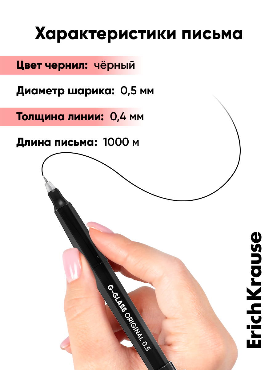Ручка гелевая ErichKrause 12 шт. - фото 7