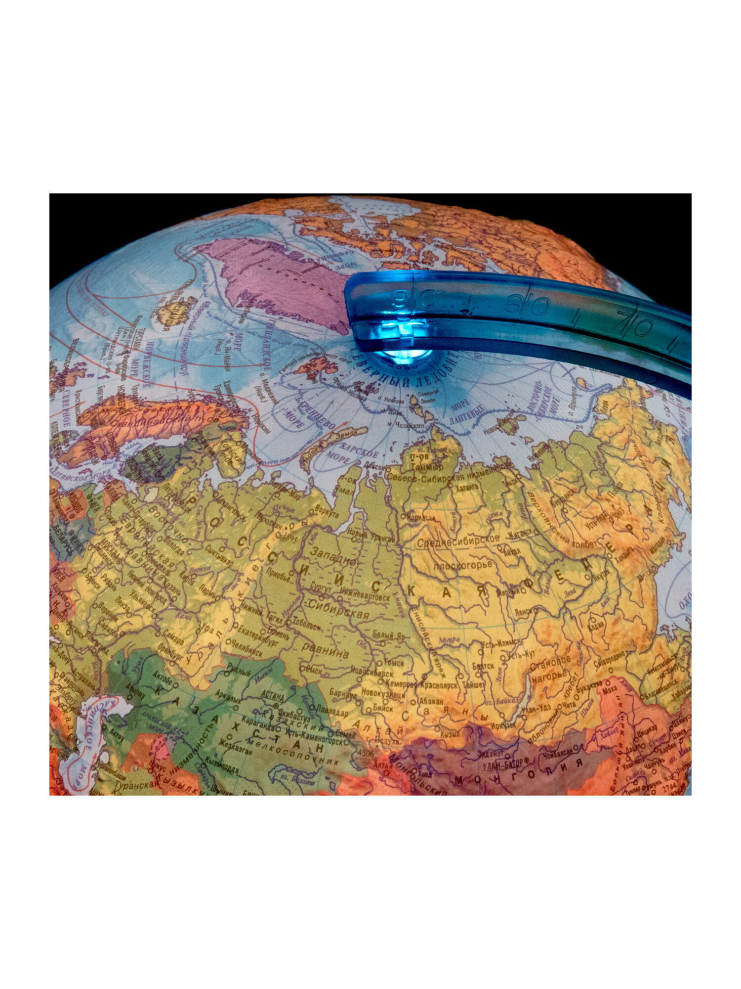 Глобус Globen физический политический с подсветкой рельефный диаметр 25 см - фото 19