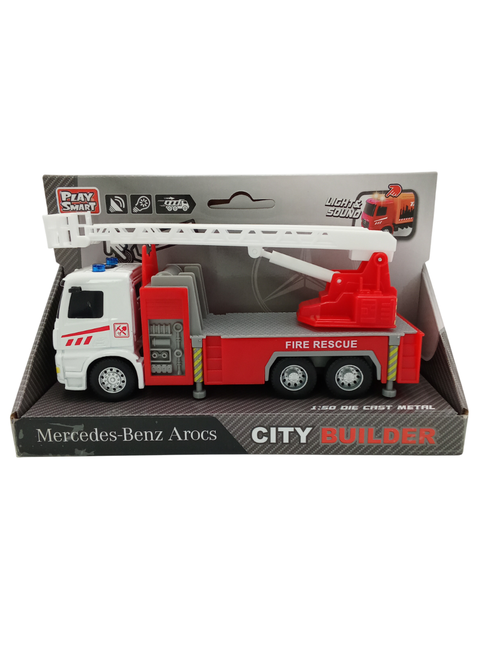 Пожарная машина Play Smart Mercedes со светом и звуком 1:50 в ассортименте 6718 - фото 5