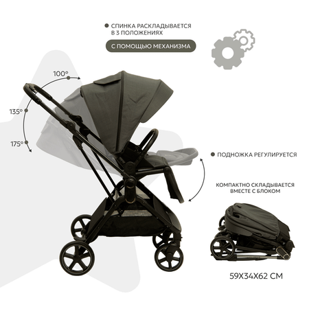 Коляска прогулочная Olsson Royal Grey