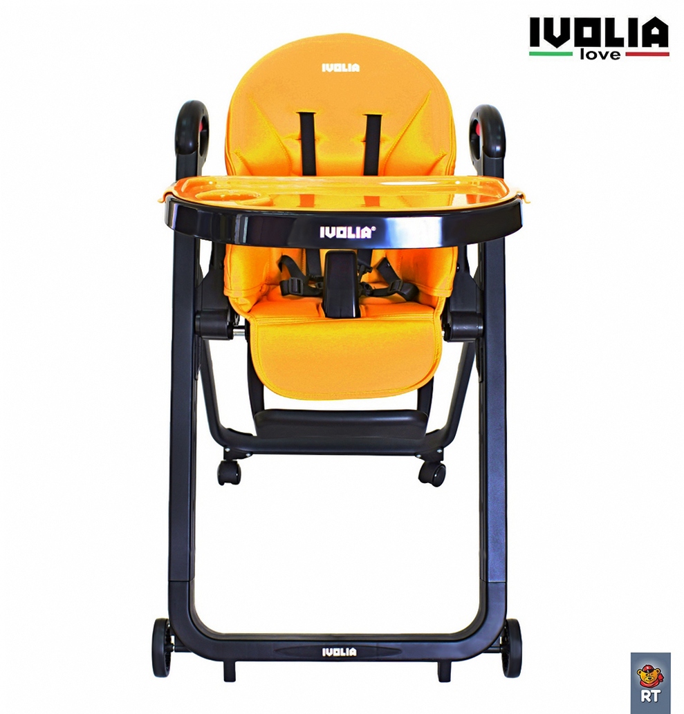 Стульчик для кормления Ivolia LOVE 02 4 колеса orange трансформер - фото 2