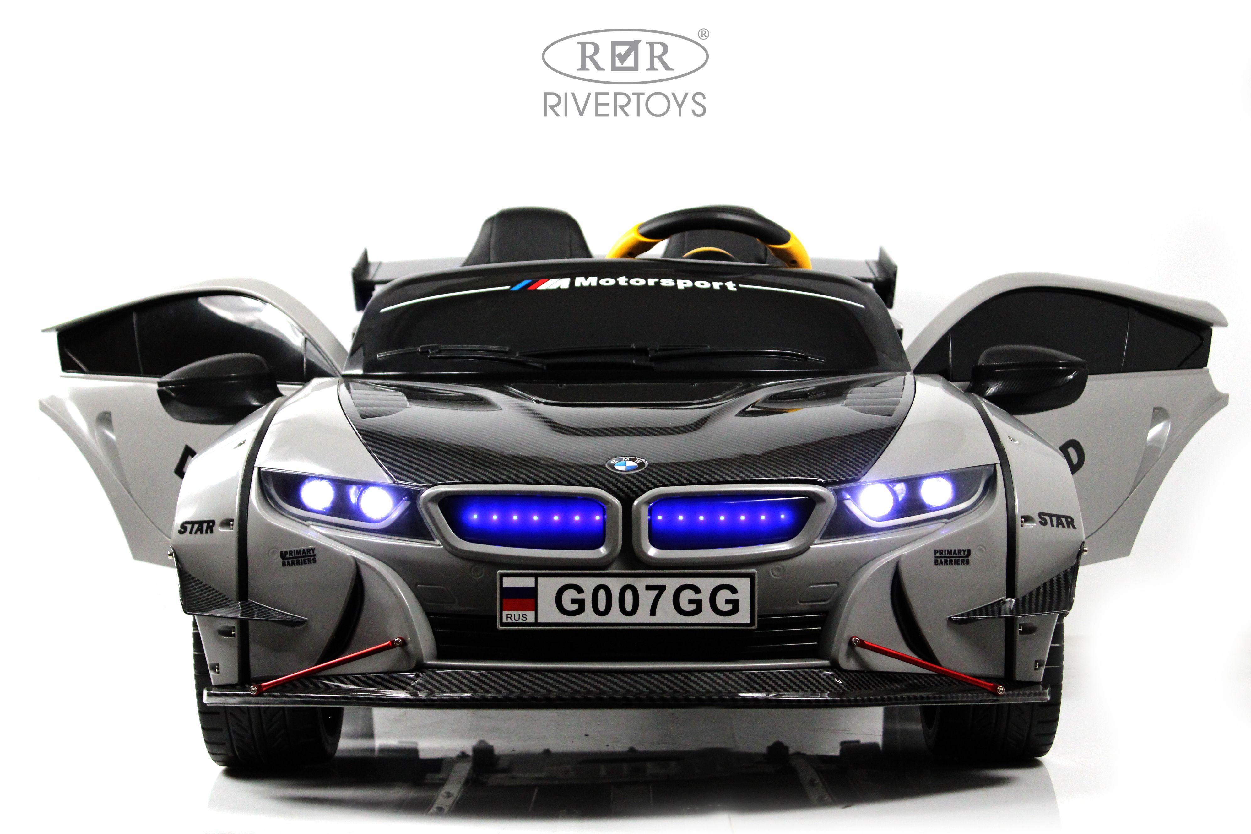 Электромобиль RIVERTOYS BMW G007GG-GREY С пультом ДУ - фото 10